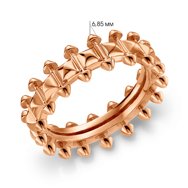 Каблучка з червоного золота  (арт. 1401175) – зображення 2