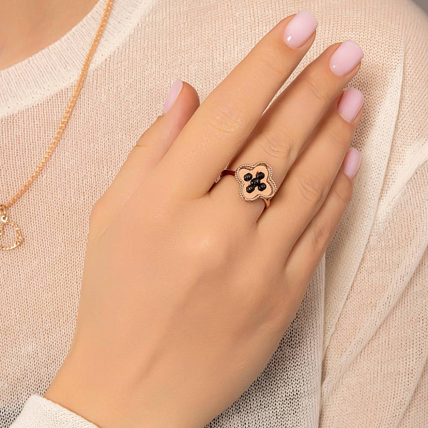 Каблучка з червоного золота без каменів (арт. 156627ч) – зображення 2