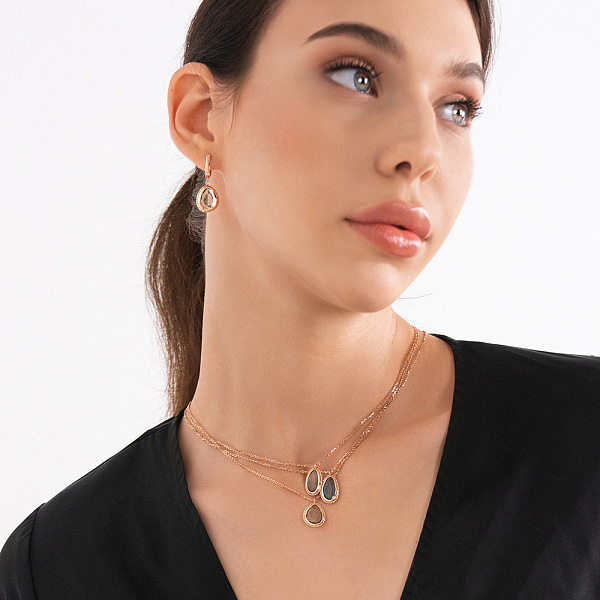 Золоте кольє з кварцом (арт. 351936Пкс) – зображення 4