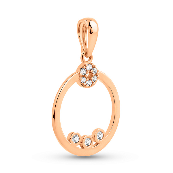 Золотой кулон с фианитами (арт. 424714) – изображение 1