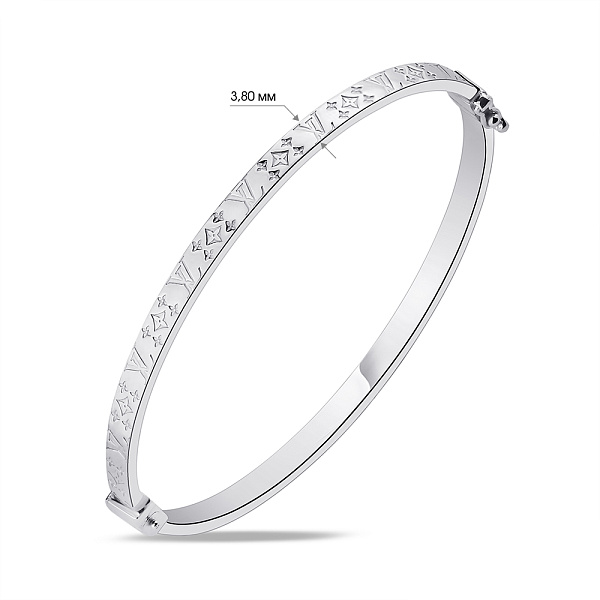 Жесткий браслет из серебра (арт. 7509/3636) – изображение 2