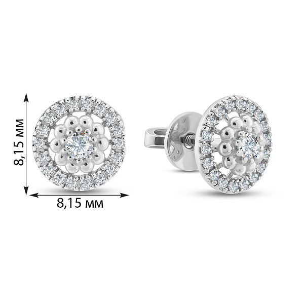 Золотые серьги с бриллиантами (арт. Т011683020б) – изображение 4