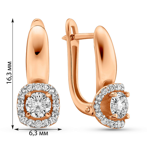 Сережки з червоного золота з діамантами (арт. 2191986201) – зображення 5