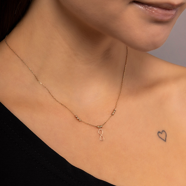 Колье из красного золота Бесконечность (арт. 352514) – изображение 4