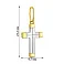 Хрестик з жовтого і білого золота (арт. 440751жб) – зображення 2