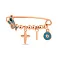 Золотая булавка с подвесками и эмалью (арт. 280234ег) – изображение 1