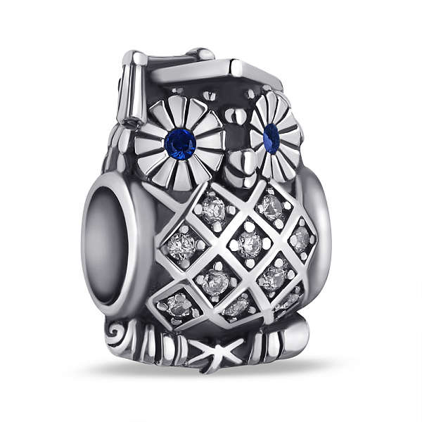 Серебряный шарм Сова (арт. 7903/П5ФС/510) – изображение 1