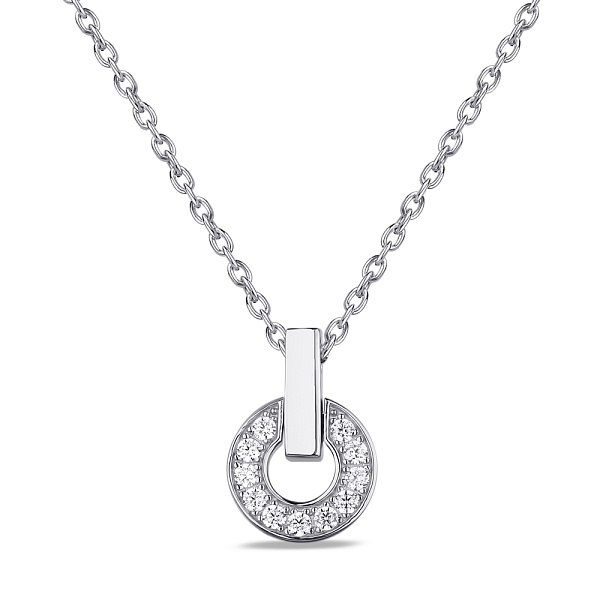 Срібне кольє з фіанітами (арт. 7507/1644) – зображення 1