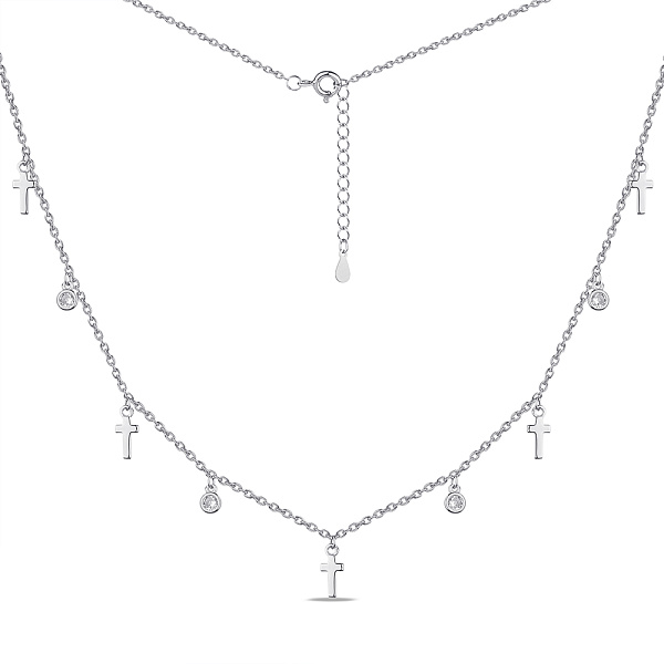 Колье серебряное с фианитами (арт. 7507/1963) – изображение 2