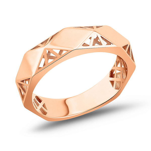 Кольцо из красного золота без камней (арт. 156614) – изображение 1