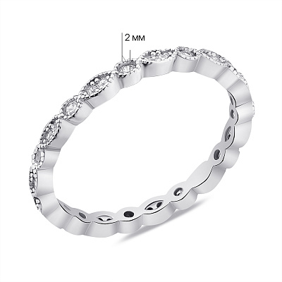 Серебряное кольцо с фианитами  (арт. 7501/6115)