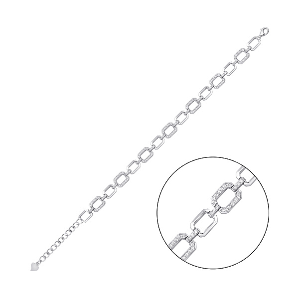Серебряный браслет с фианитами (арт. 7509/5224) – изображение 1