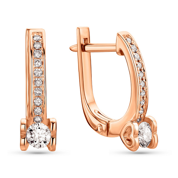Золоті сережки з діамантами (арт. 2191426201) – зображення 1