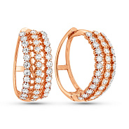 Золоті сережки з фіанітами (арт. 110125)