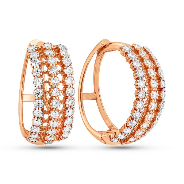 Золоті сережки з фіанітами (арт. 110125) – зображення 1