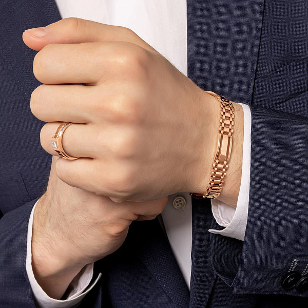 Золотой браслет без камней (арт. 3261206) – изображение 2