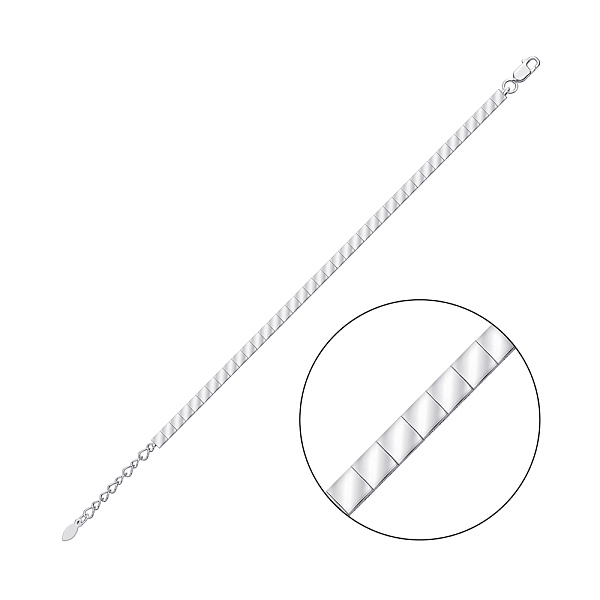 Серебряный браслет без камней (арт. 7509/4991) – изображение 1