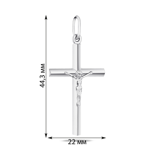 Серебряный крестик с распятием (арт. 7504/2-0072.0.2) – изображение 2