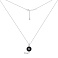 Серебряное колье с подвеской с ониксом (арт. 7507/2629о) – изображение 3