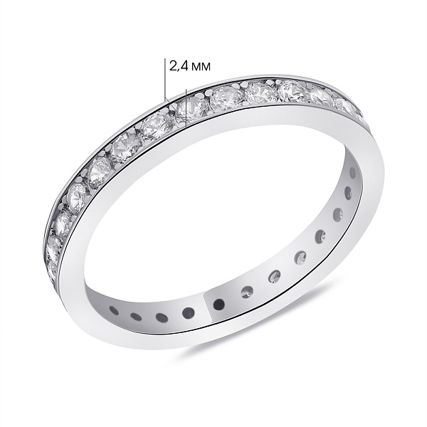 Серебряное кольцо с фианитами (арт. 7501/6025) – изображение 2