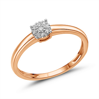 Золотое кольцо с россыпью бриллиантов (арт. К011120005)