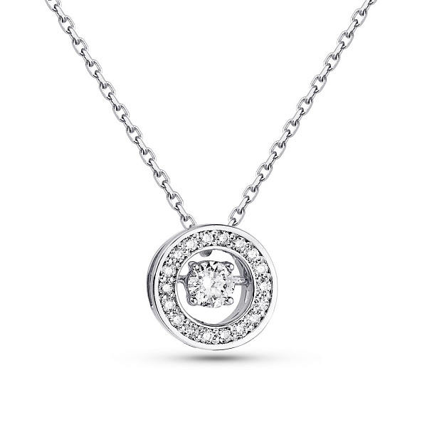 Золоте кольє з танцюючим діамантом (арт. 7109775202) – зображення 1