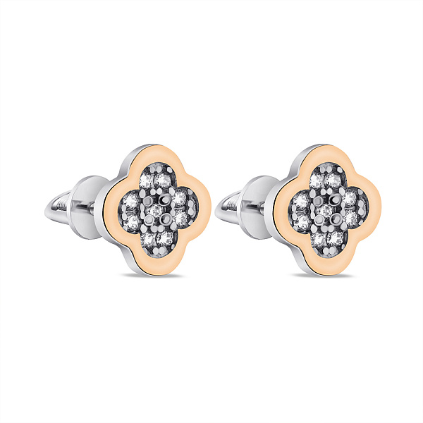 Серебряные серьги-пусеты с фианитами (арт. 7218/545сю) – изображение 1
