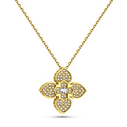 Золотое колье с фианитами (арт. 352881ж)