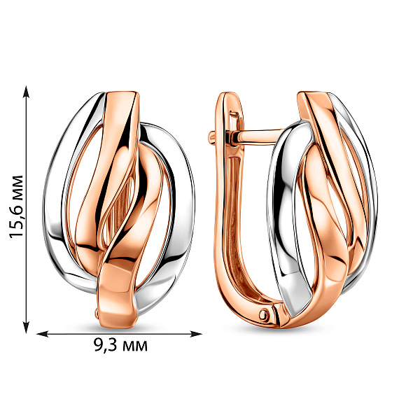 Золотые серьги без камней (арт. 110679) – изображение 4