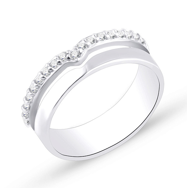 Кольцо из серебра с дорожкой из фианитов (арт. 7501/901-01347) – изображение 1