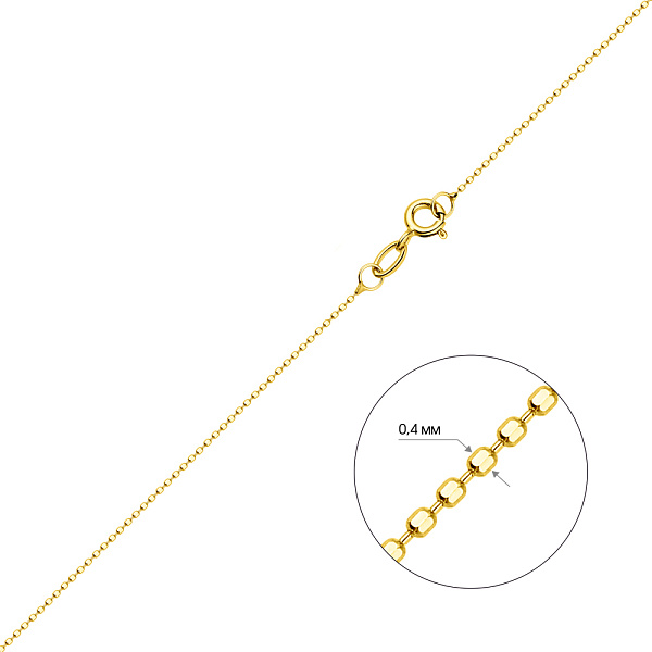Цепочка из желтого золота плетения Гольф (арт. ц3019601ж) – изображение 2