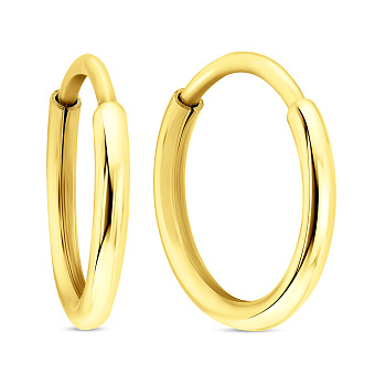 Серьги-кольца из желтого золота (арт. 122600/10ж)