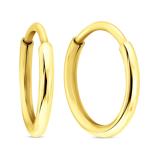 Серьги-кольца из желтого золота (арт. 122600/10ж) – изображение 1