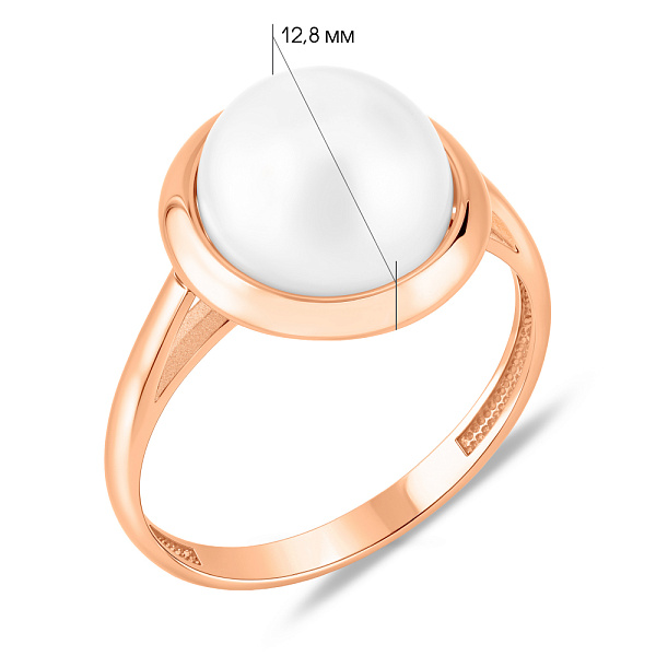 Золотое кольцо с жемчугом (арт. 145900) – изображение 3