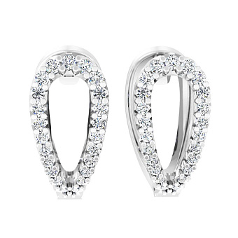 Сережки з білого золота з діамантами (арт. С011390020б)