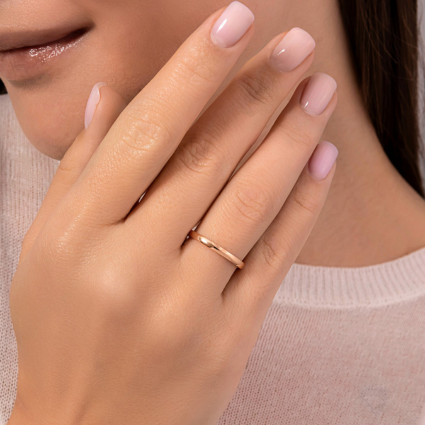 Обручальное кольцо из красного золота (арт. 239219) – изображение 5