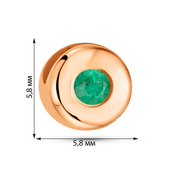 Золотой подвес с изумрудом (арт. 3103543201и) – изображение 2