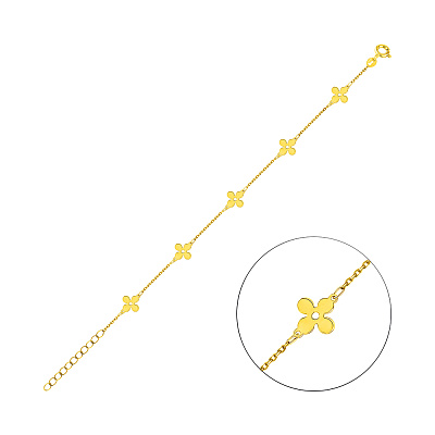 Браслет Квіти з жовтого золота (арт. 326512ж)