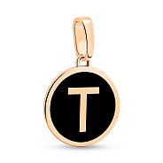Золотий підвіс Літера Т з емаллю (арт. 440995еч)