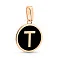Золотой подвес Буква Т с эмалью (арт. 440995еч) – изображение 1