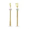 Длинные серьги из желтого и белого золота (арт. 106272жб) – изображение 1