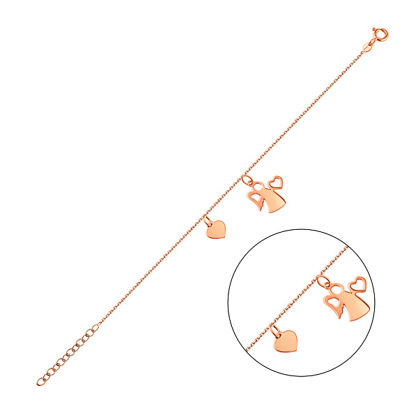 Золотой браслет с подвесками (арт. 326517) – изображение 1