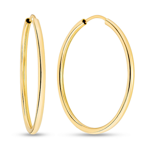 Серьги-кольца из желтого золота (арт. 122600/40ж) – изображение 1