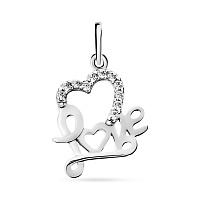 Підвіска з білого золота Love (арт. 440528б)