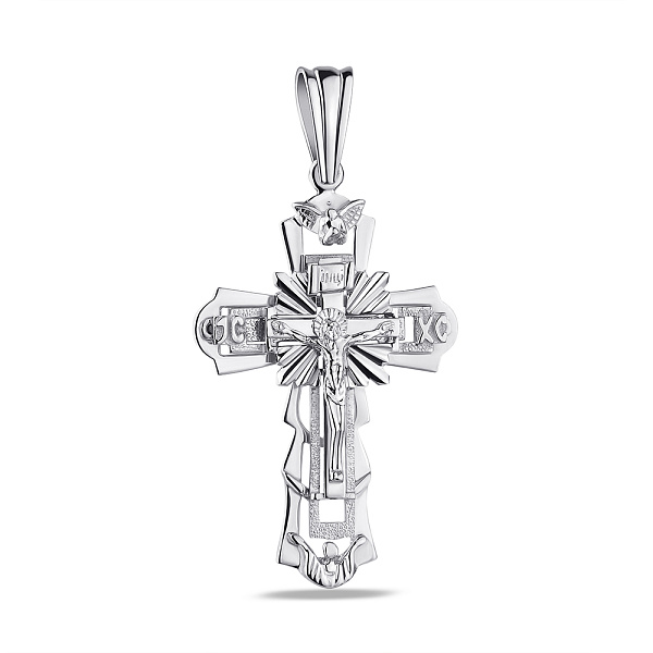 Массивный крестик из серебра с распятием (арт. 7504/2-0113.0.2) – изображение 1