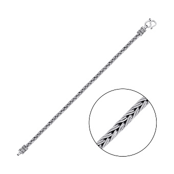 Фото Срібний браслет плетіння Спіга (арт. 7909/3847)