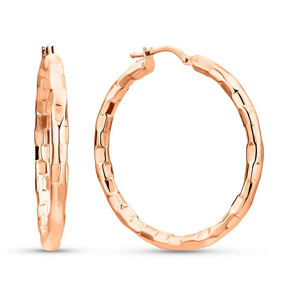 Серьги из красного золота без камней (арт. 1091891/35) – изображение 1