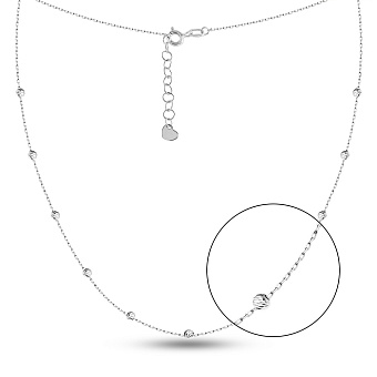 Кольє з білого золота з кульками (арт. 360178б)