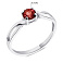 Серебряное кольцо с гранатом (арт. 7501/390Гкп) – изображение 2