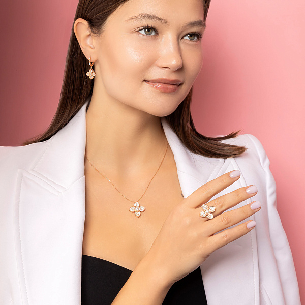 Золоте кольє з фіанітами (арт. 352881) – зображення 5